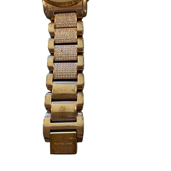 Michael Kors Rose gold Tone crystal encrusted watch Time Piece Christmas Gift - Picture 8 of 11